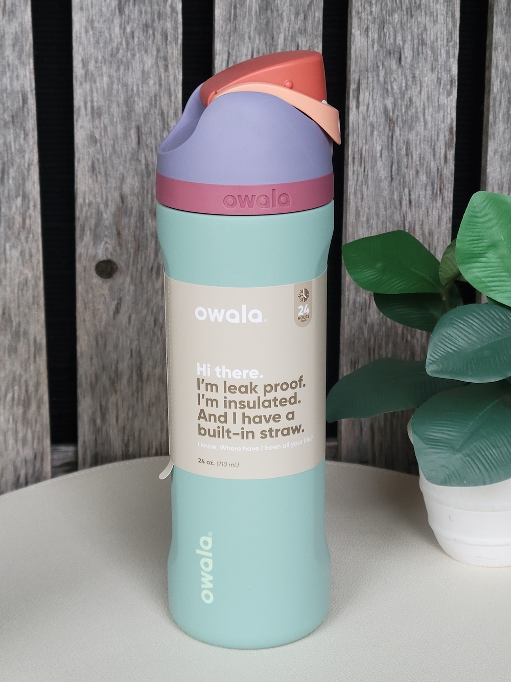 Owala Insulated Water Bottle with Built-in Straw SWEET PEA - Mint, Lavender